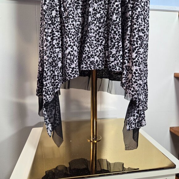 Simply Vera Vera Wang Medium Black Purple Animal Print Sleeveless Long Nightgown - Picture 3 of 11